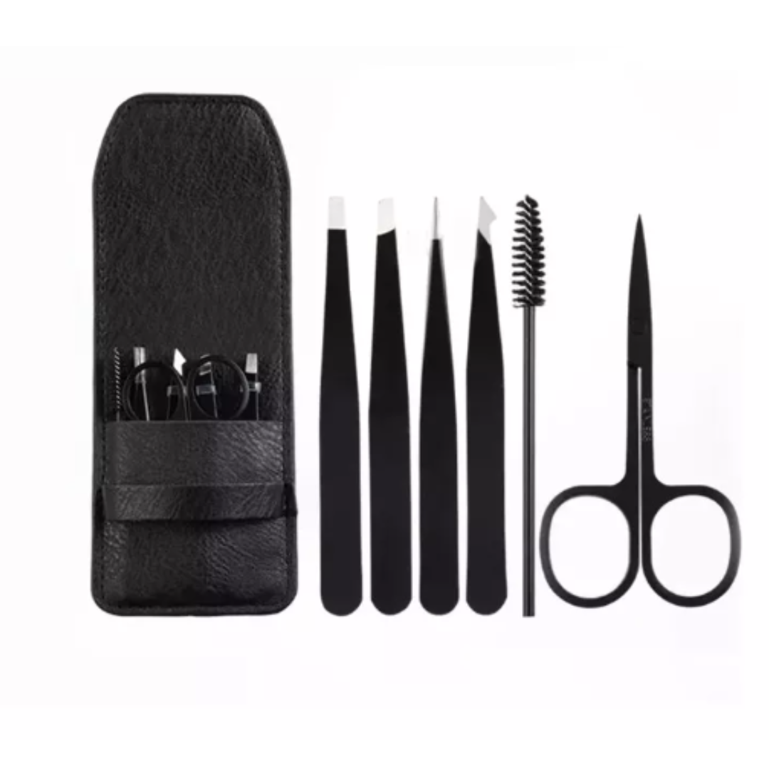 Set 6 pinzas antiestáticas para cejas